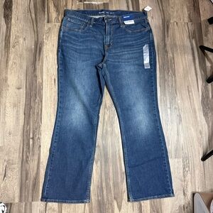 Men’s Casual Straight Leg Pants, Size 36x30, Dark Color, Boot Cut